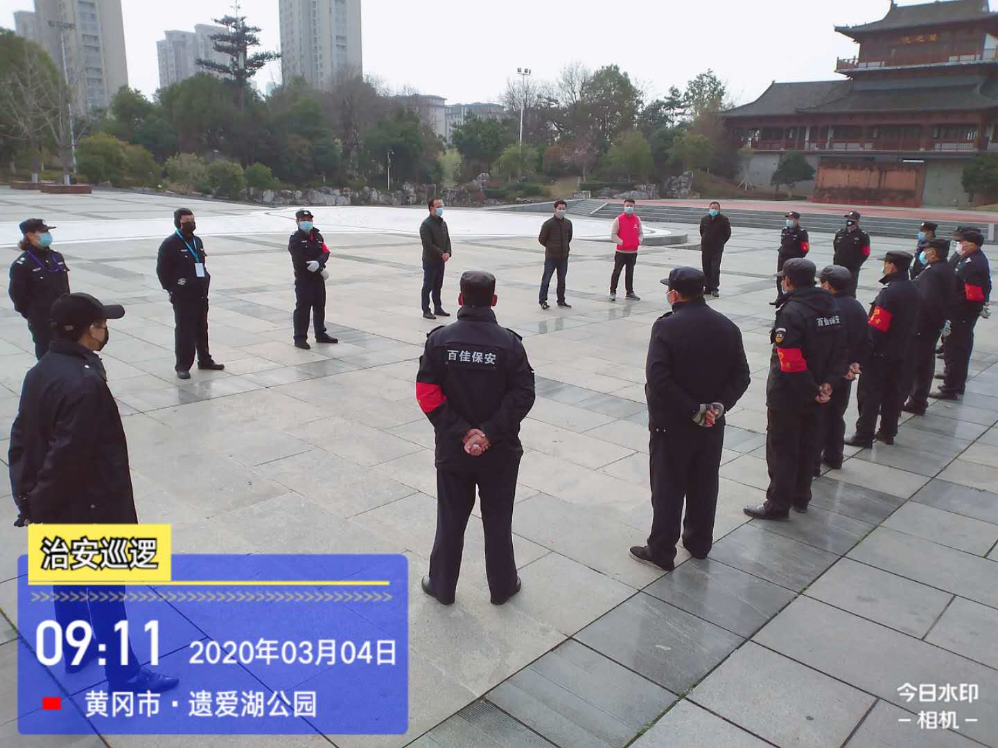 遺愛(ài)湖風(fēng)景區(qū)項(xiàng)目部保安人員在疫情期間，堅(jiān)守在各自崗位，保障景區(qū)秩序